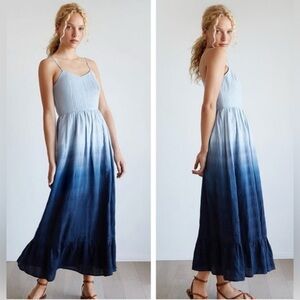 Madewell Dip-Dye Cami Pintuck Ruffle Dress 6